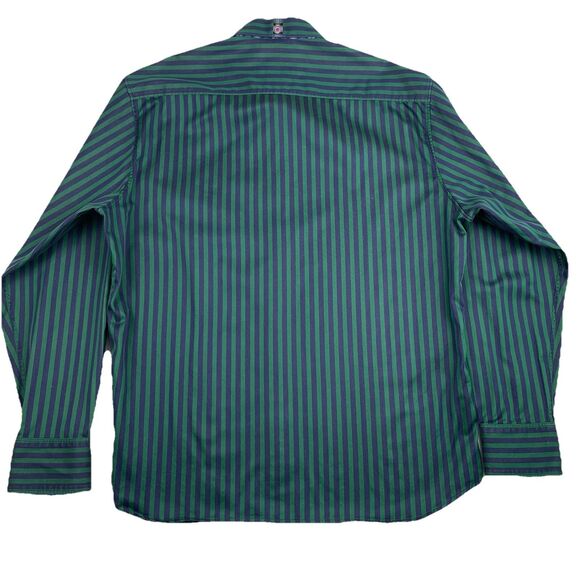 Robert Graham Long Sleeve Striped Button Down collared Shirt Green-XL - Picture 3 of 16